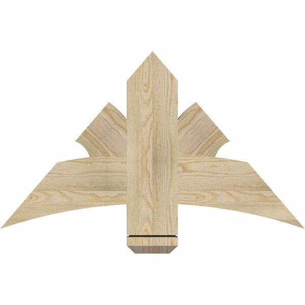 Ekena Millwork Davenport Rough Sawn Timber Gable Bracket, Douglas Fir, 36"W x 21"H x 2"D x 6"F, 14/12 Pitch GBW036X21X0206DAV00RDF - main